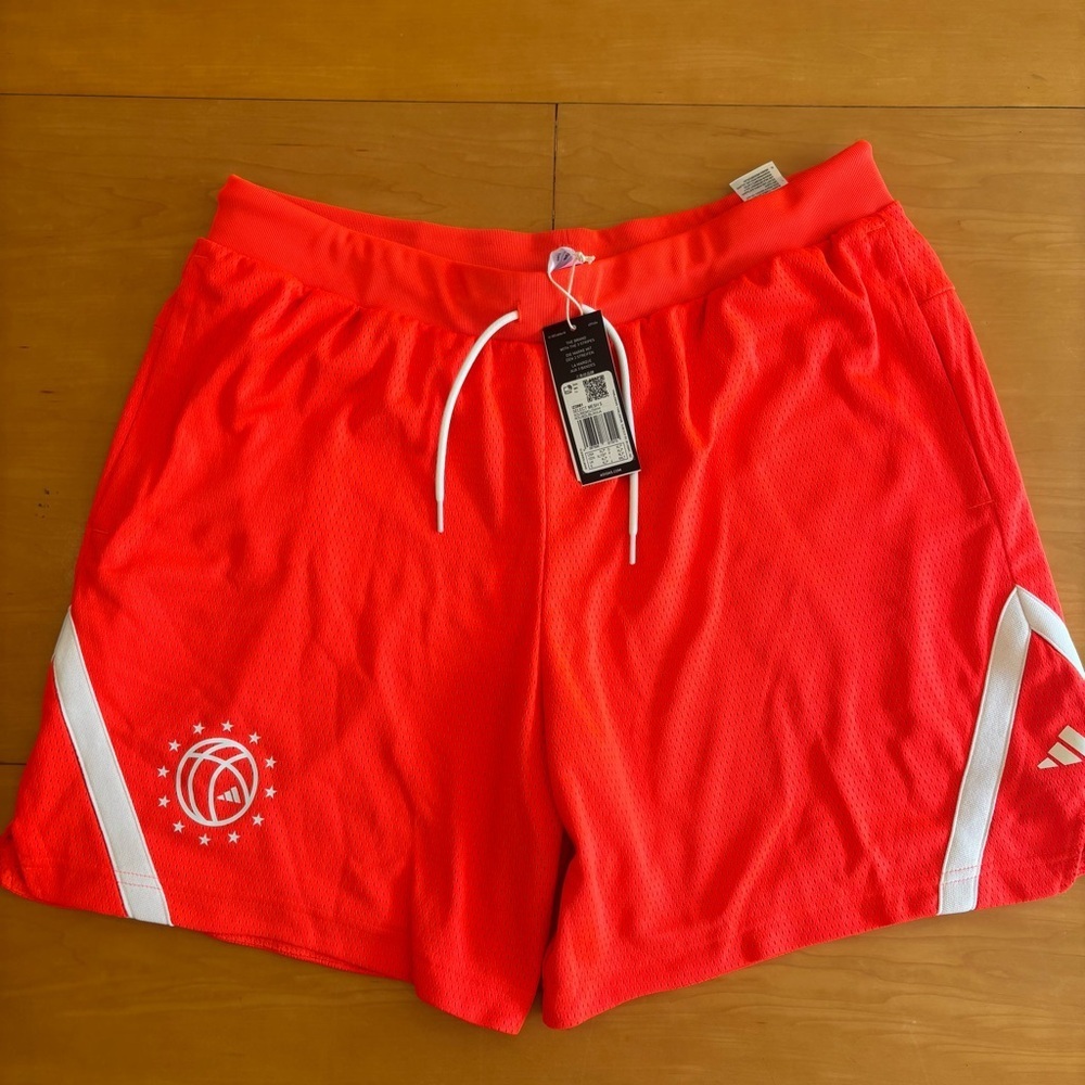 Adidas XL NWT orange climate, cool runners athletic basketball shorts